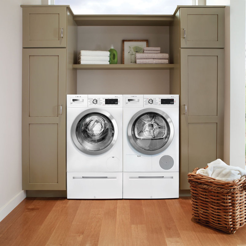 Bosch 800 Series 2.2 Cu. Ft. Front Load Washer and 4 Cu. Ft. Electric
